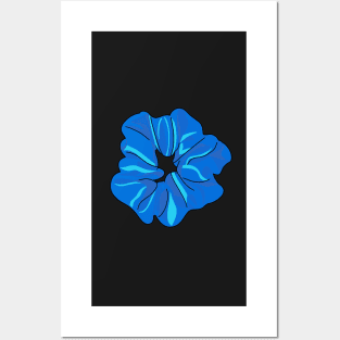 Bright Blue Scrunchie Posters and Art